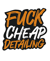 Стикер FuckCheapDetailing2оранж. Detailers Of Russia